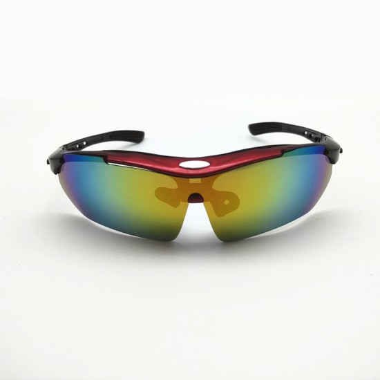 Medium red box   Cycling glasses sports goggles Detachable lenses