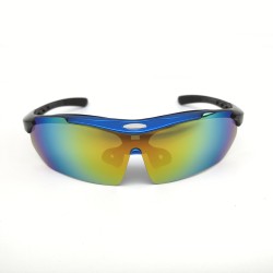 Medium blue frame    ycling glasses sports goggles Detachable lenses