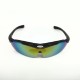 Bright black frame  Cycling glasses sports goggles Detachable lenses