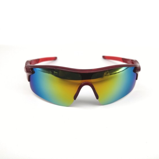 Red frame + red film, Outdoor mountaineering fishing windproof glasses