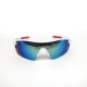 White frame + gold piece outdoor mountaineering fishing windproof glasses