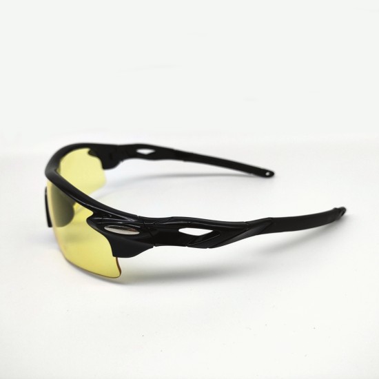 Black frame + yellow piece outdoor mountaineering fishing windproof glasses