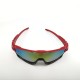 Red and black frame red piece UV Sunglasses Cycling outdoor vr glasses